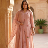 Blush Bloom Embroidered Suit Set