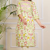 Orchid-Lemon Yellow Printed Cotton Suit Set
